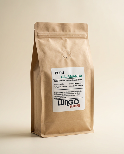 Peru Cajamarca taze kavrulmuş specialty kahve paketi, 250g ve 1kg seçenekleri